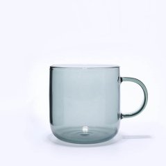 Hrnček s jedným sklom 350ml - transparent black
