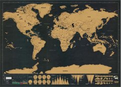 Stírací mapa světa Deluxe Stírací mapa světa Deluxe