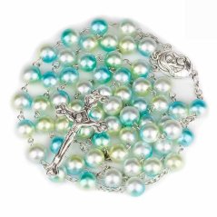 Ruženec 479-10 modro zelený